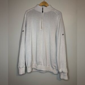 Mizuno Weatherproof Lined 1/4 Zip Pullover Jacket White Size L